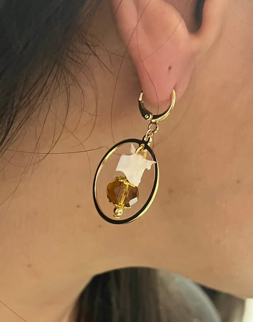 Rattlesnake Vertebrae Gold Hoop Earrings
