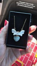 Pine Marten Vertebrae Rose Quartz Relic Necklace