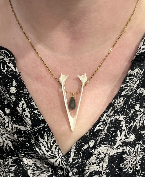 Real Magpie Jaw Bone Necklace | Ethically Sourced Avian Relic Pendant