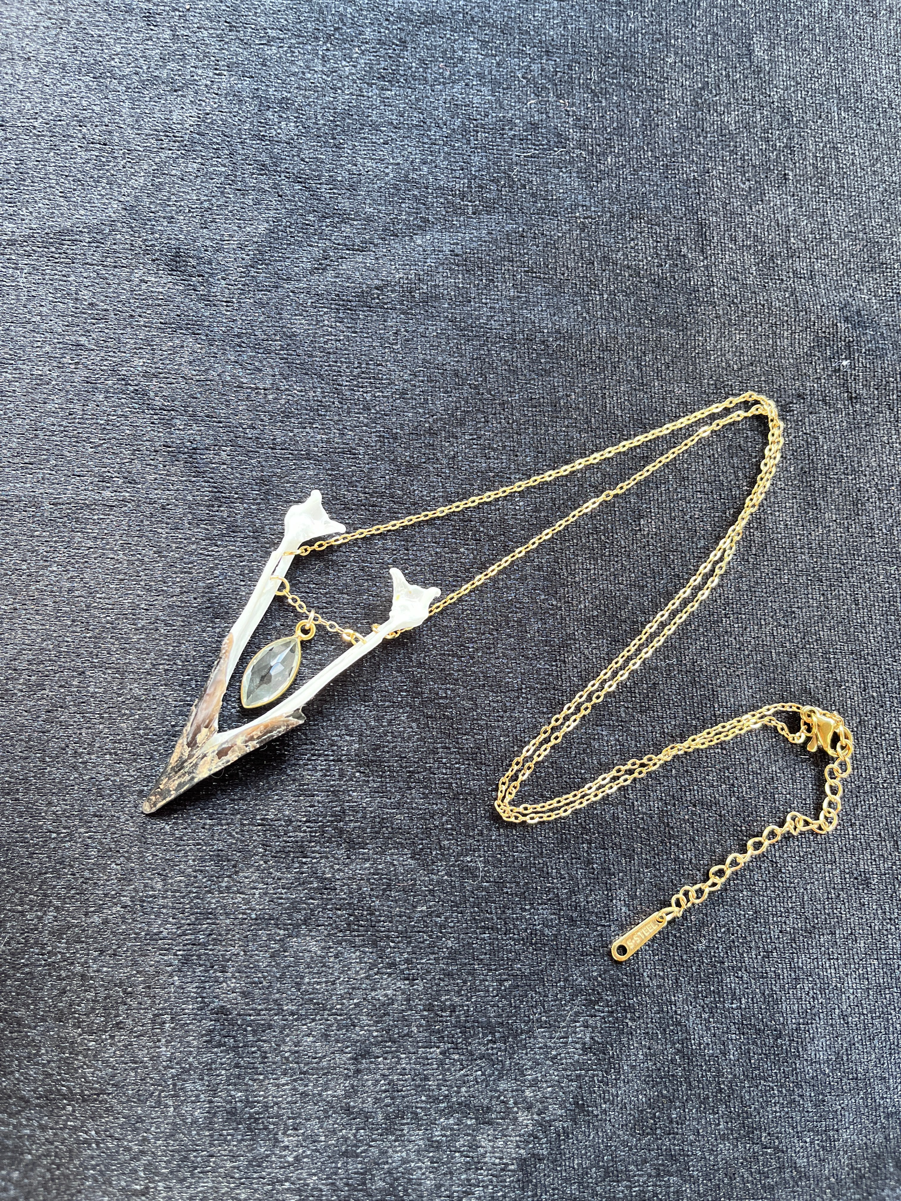 Black/Natural Avian Relic Necklace