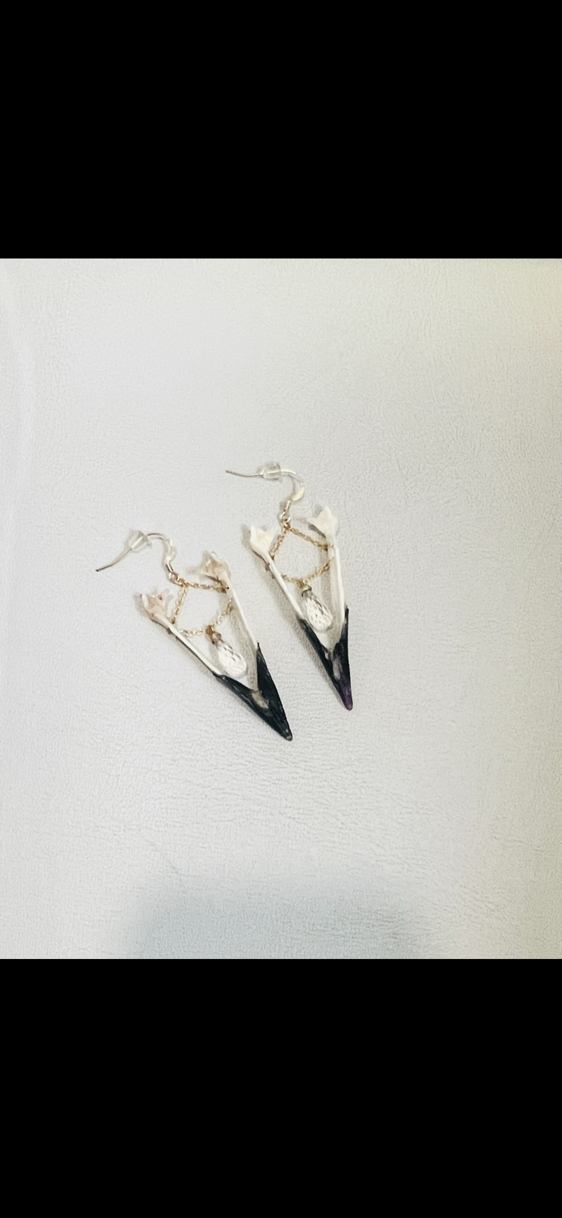 Natural/Black Avian Relic Earrings