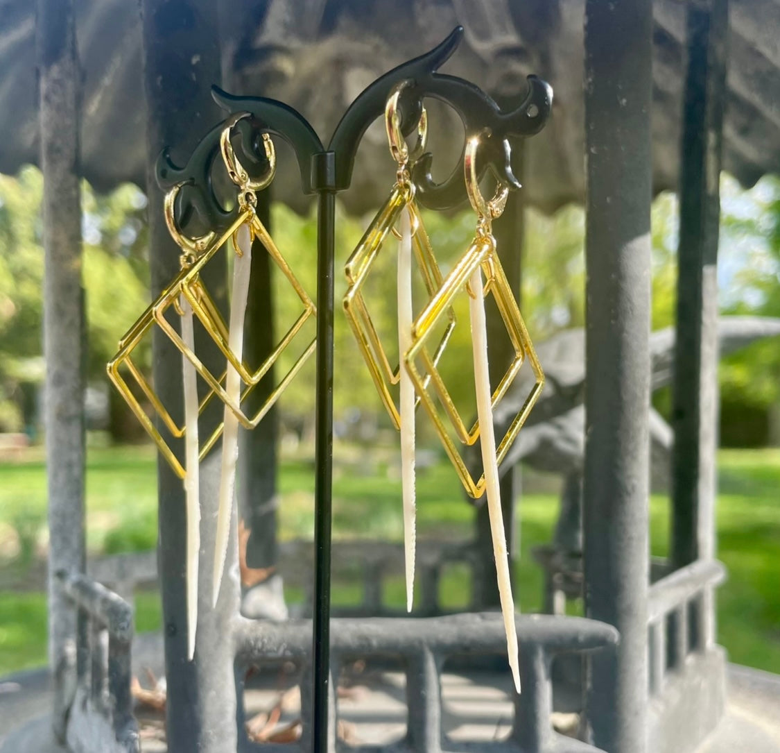 Stingray Barb Drop Earrings
