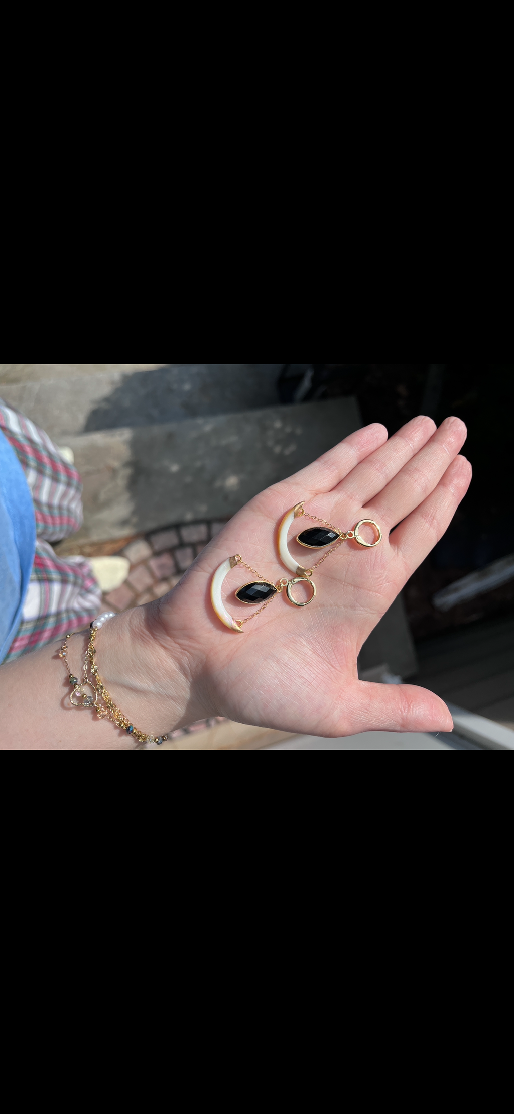 Oversized Squirrel Tooth Relic Earrings
