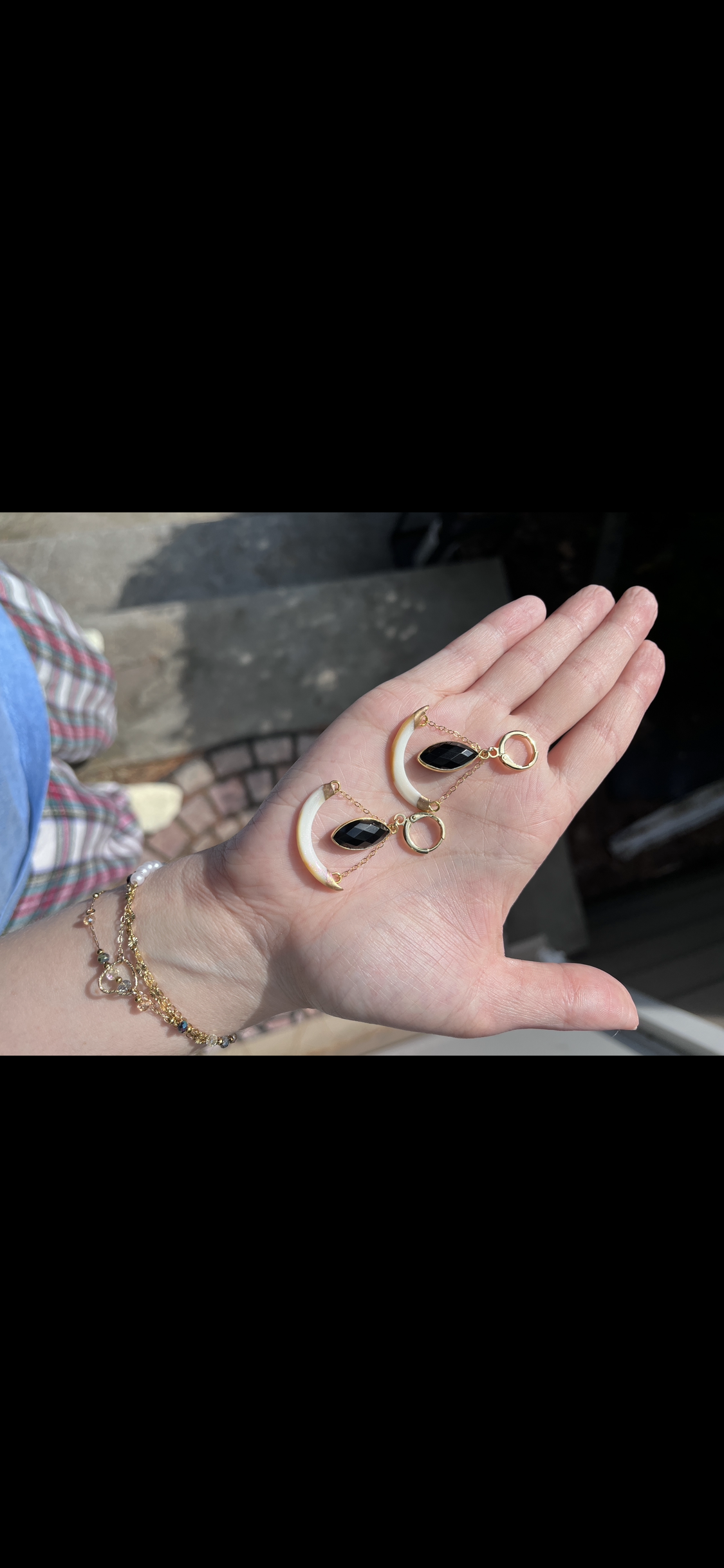 Oversized Squirrel Tooth Relic Earrings